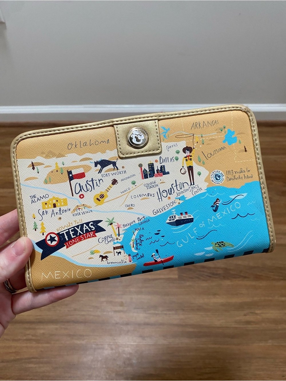 Spartina 449 Red Nylon Snap Wallet with Logo Patch